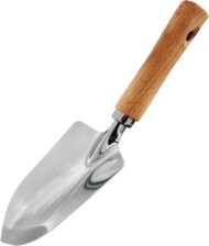 Stainless Steel Garden Trowel with Wooden Handle for Digging and Planting - Image 2