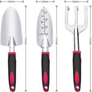 Aluminum Garden Tool Set with Hand Shovel, Transplant Trowel and Hand Rake - Image 2